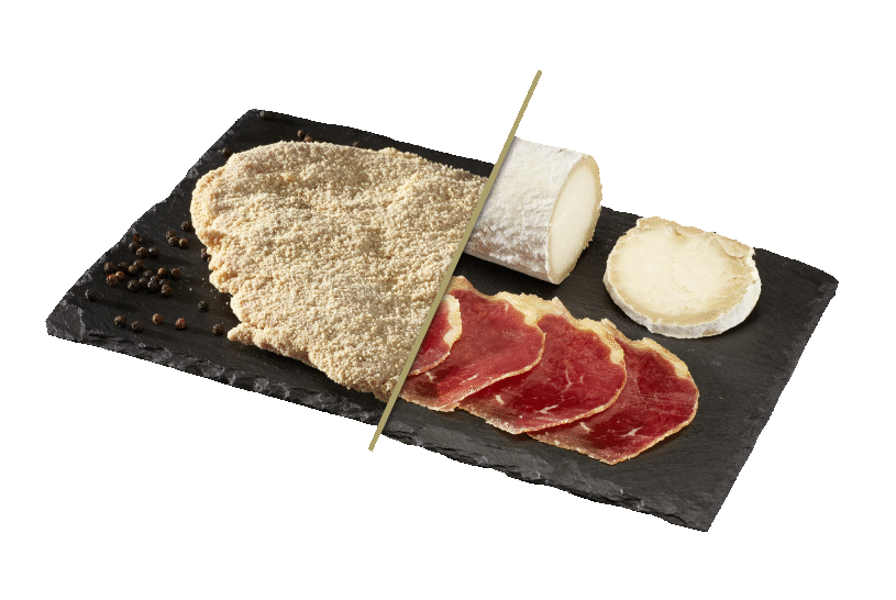 Cachopo cabra (cecina + queso de cabra)